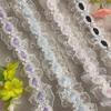 1Yard Lolita Pleated Lace Lvory Bead Ruffled Lace Fabric Edging Satin Ribbon Diy Clothing Curtain Furniture Decoration Accessory