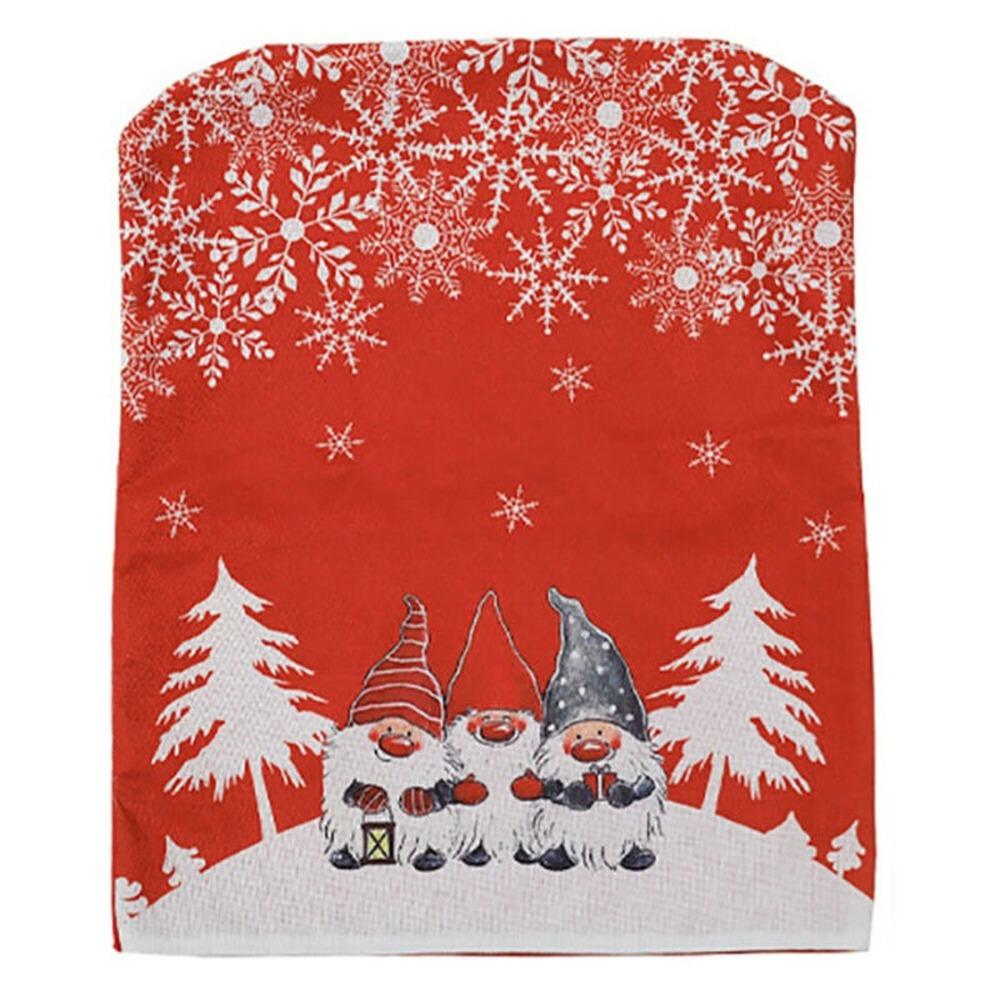 1/2/4 шт. Рождественский чехол на стул Санта-Клаус с принтом снежинок на спинку сиденья Кепка для украшения дома в помещении вечерние товары для мероприятий