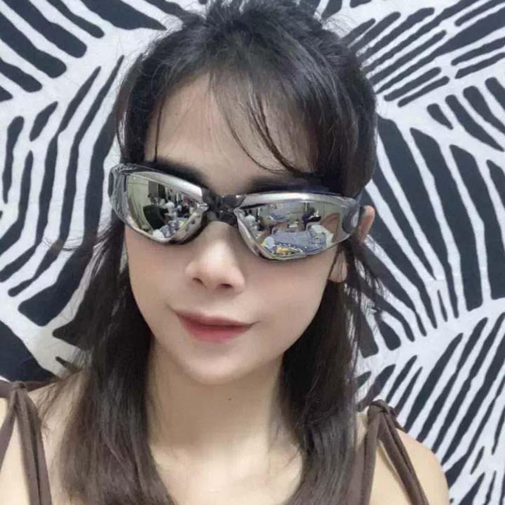 Waterproof Myopia Swim Goggles Electroplating Anti-fog Swimming Eyewear Women
