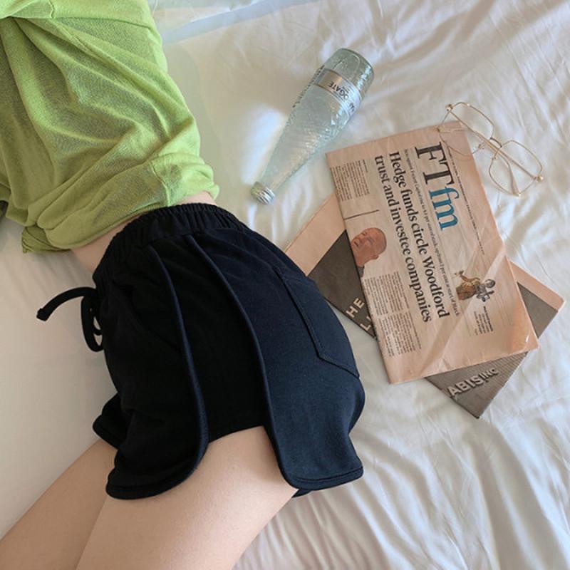 Спортивные шорты женские летние корейские версии свободные с высокой талией повседневные домашние пижамные штаны широкие шорты для ношения на улице
