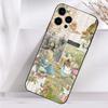 Милый чехол для телефона с Питером Кроликом Для iPhone 16,15,14,13,12,11 Plus,Pro Max,XS,X,XR,SE,Mini,8,7 Мягкий силиконовый Черный чехол