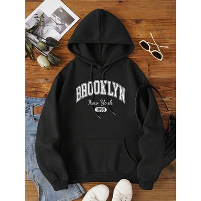 Бруклин Нью-Йорк 1898 Город Письмо Мужчины Женщины Толстовка Мода Crewneck Толстовки Одежда Повседневная Парная Толстовка