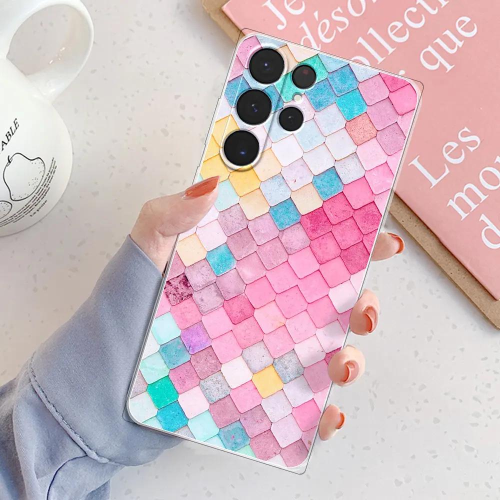 For Samsung S23 Ultra Case Cover Galaxy S23 Chic Marble Silicone Clear Phone Case For Samsung Galaxy S23 Plus Protective Bumper