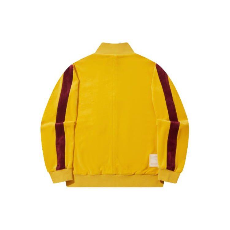 Li Ning X Bruce Lee Collaboration Kung Fu Series Свободная вышитая ребристая манжета на молнии Повседневная мужская куртка Цейлон-желтый AFDT879-2