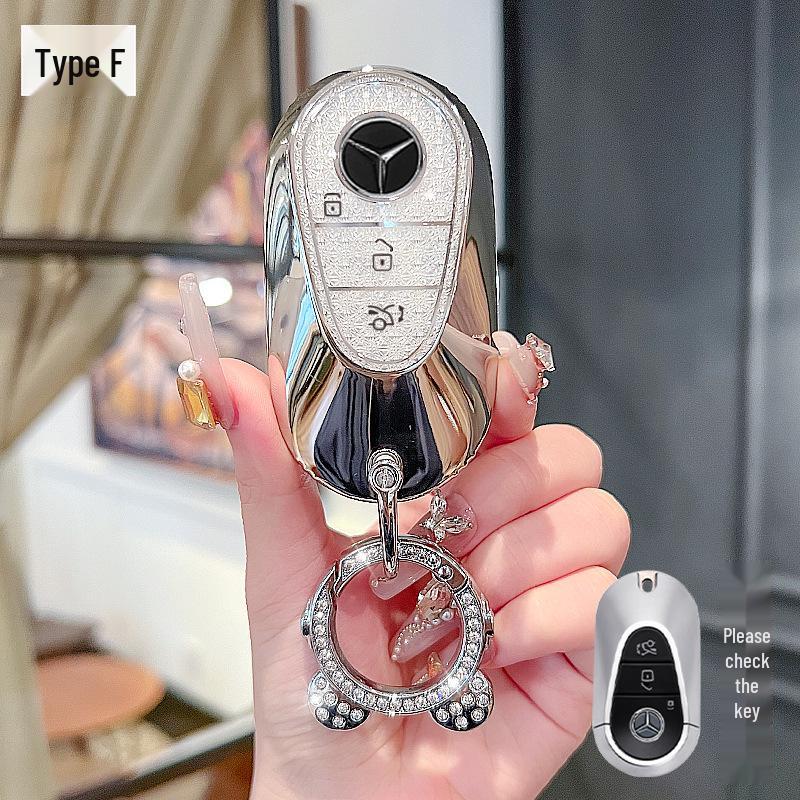 Чехол для ключа Mercedes-Benz для модели E300L/E260/C260L 2025 года с пряжкой, Чехол для GLC300L и Пряжка для автомобиля S-класса