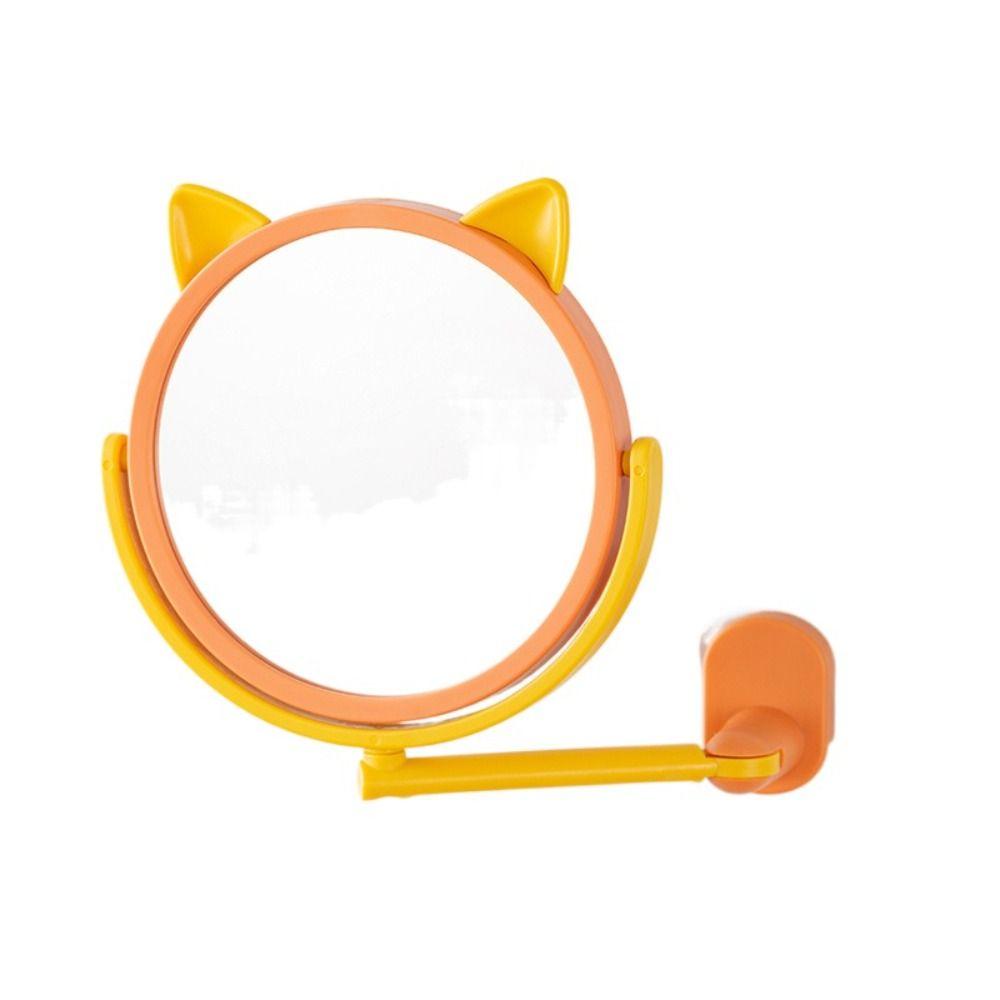 Без сверла зеркало для ванной комнаты вращающееся на 360 градусов двухстороннее косметическое складное зеркало для макияжа с выдвижным кронштейном вращающееся зеркало для туалета