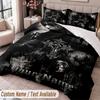 Custom Name Text 3Pcs Bedding Set Resident Evil Duvet Cover And Two Pillowcases
