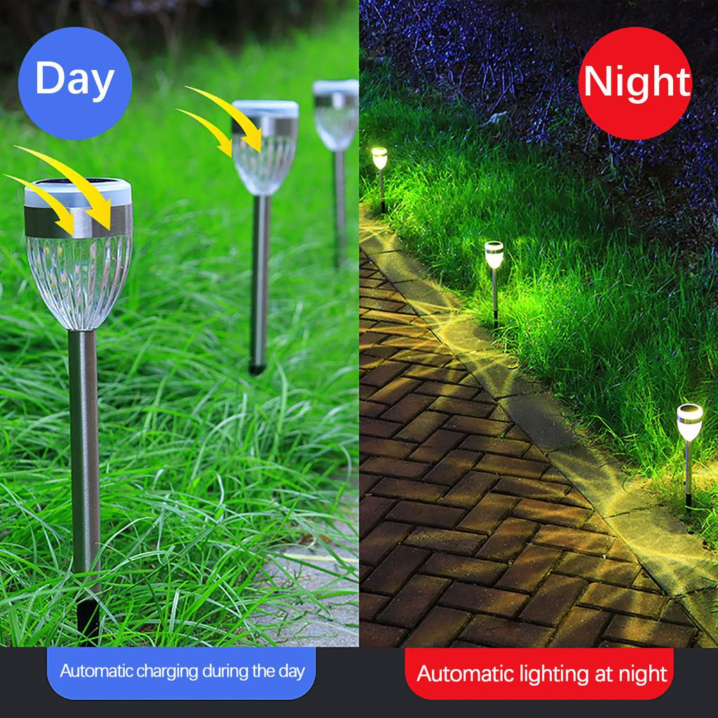 6шт. Солнечная садовая лампа. Открытое освещение двора. Светодиодный декоративный солнечный торшер.