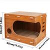 2 в 1 Большая кошачья кровать Картонный кошачий домик Коврик-когтеточка для кошек Пещера Кровать для домашних животных Прочная гофрированная когтеточка Когтеточка для кошек