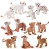 Action Lion Tiger Figure Cartoon Model Toy Decoration Children Ornament Gifts