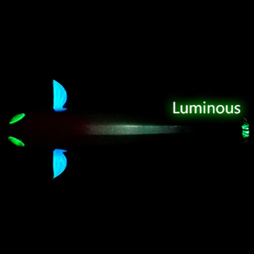83mm Luminous Squid Lure Night Fishing Lamp Hook Double Hook Cuttlefish Attracting Lure Fish Shaped for Saltwater Freshwater