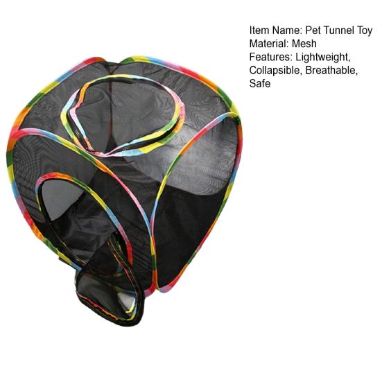 Сетчатый туннель для питомцев, складная труба-туннель для кошек, палатка, безопасный дышащий сетчатый вольер для маленьких