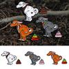 Cute Dog Rainbow Poo Pattern Animal Badge Children Enamel Brooch Pin Jewelry Decor