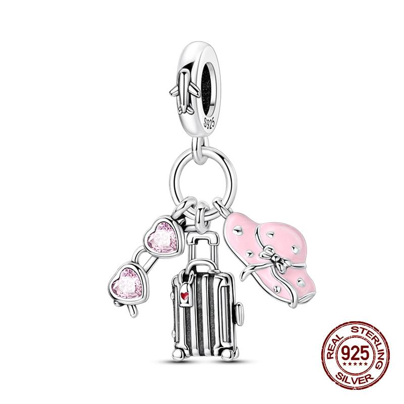 Summer Charms Copper Luminous Ocean Series Pendants Crab Whale Charms Beads Fit Original Bracelet Fine Diy Jewelry