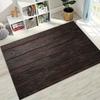 Rainbow Retro Wooden Board Black Brown Wood Grain Rug for Bedroom Living Room Sofa Home Doormat Decor,Large Non-slip Floor Mat