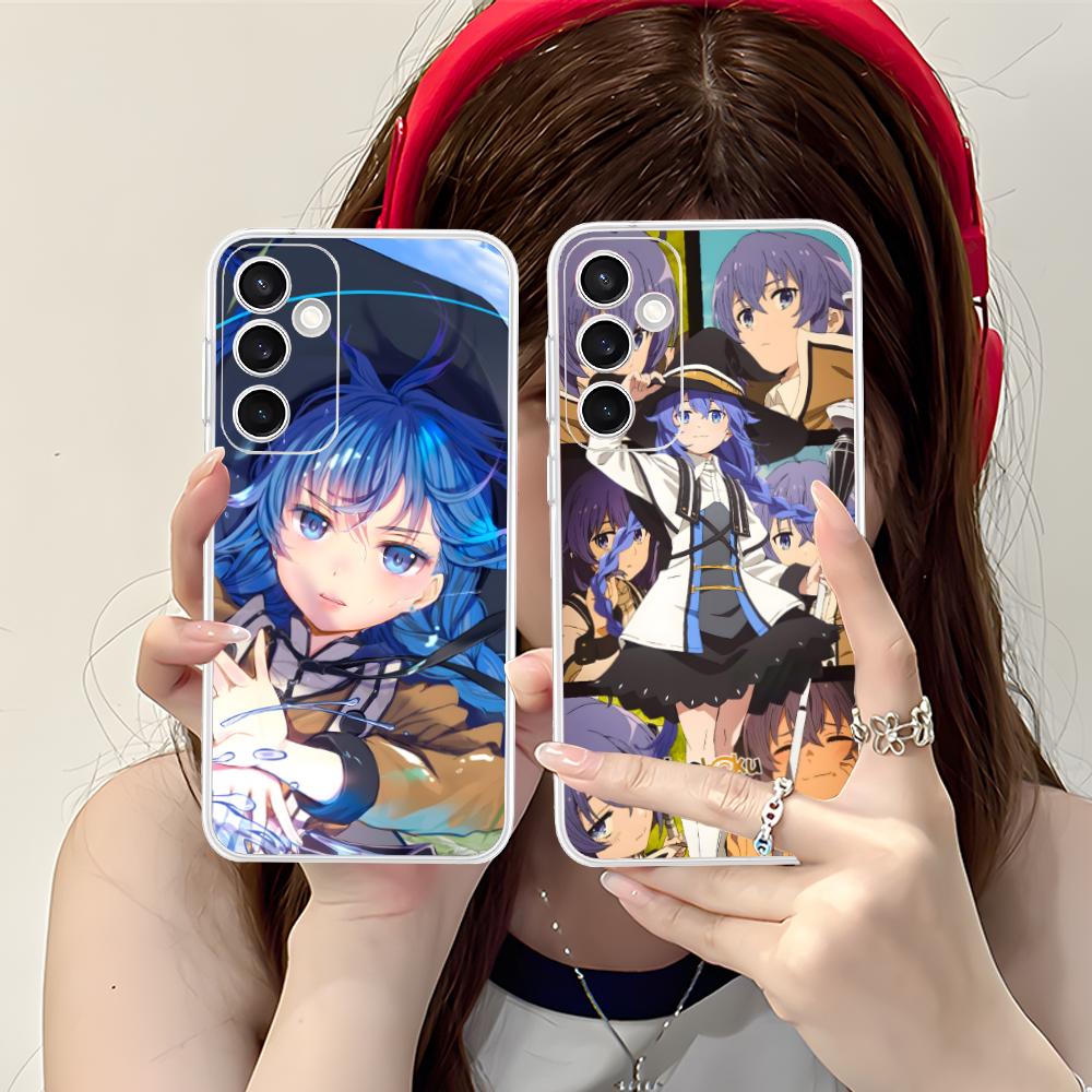 Чехол для мобильного телефона Mushoku Tensei Roxy для Samsung Galaxy S25 S24 S23 S22 S21Plus FE Ультрапрозрачный Цветной Чехол Красивый Роскошный
