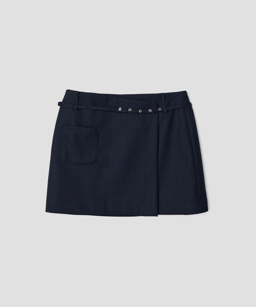 Tudment Mini Wrap Skirt Navy