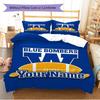 Name Custom Winnipeg Blue Bombers Pattern Bedding Set Quilt Cover Pillowcase Home Decor Gift (1 * duvet cover + 2 * pillowcase, without core)