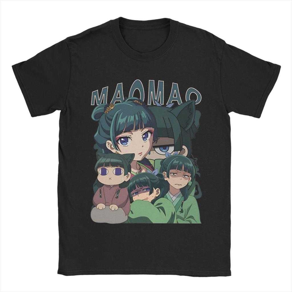 Print Maomao and Jinshi Anime T-Shirt For Men Women Crewneck Short Sleeve Clothes The Diaries Cotton Summer Clothing