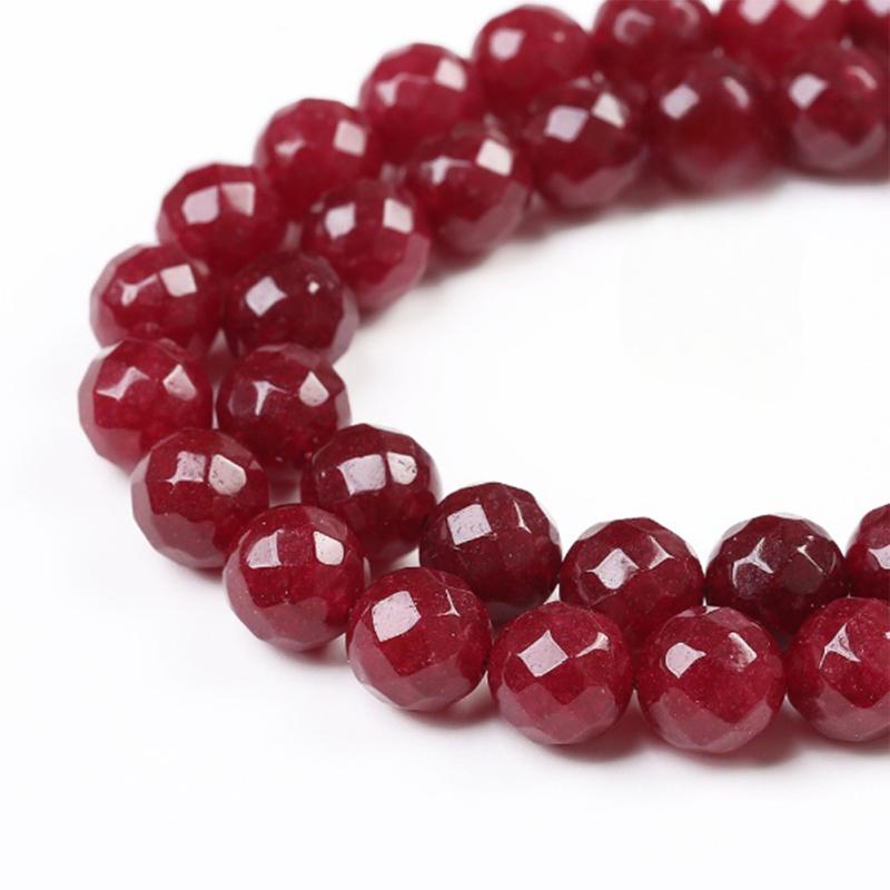 6 мм/8 мм/10 мм натуральные круглые бусины из кристалла халцедона, граненые полудрагоценные камни, свободные бусины, ювелирные изделия своими руками