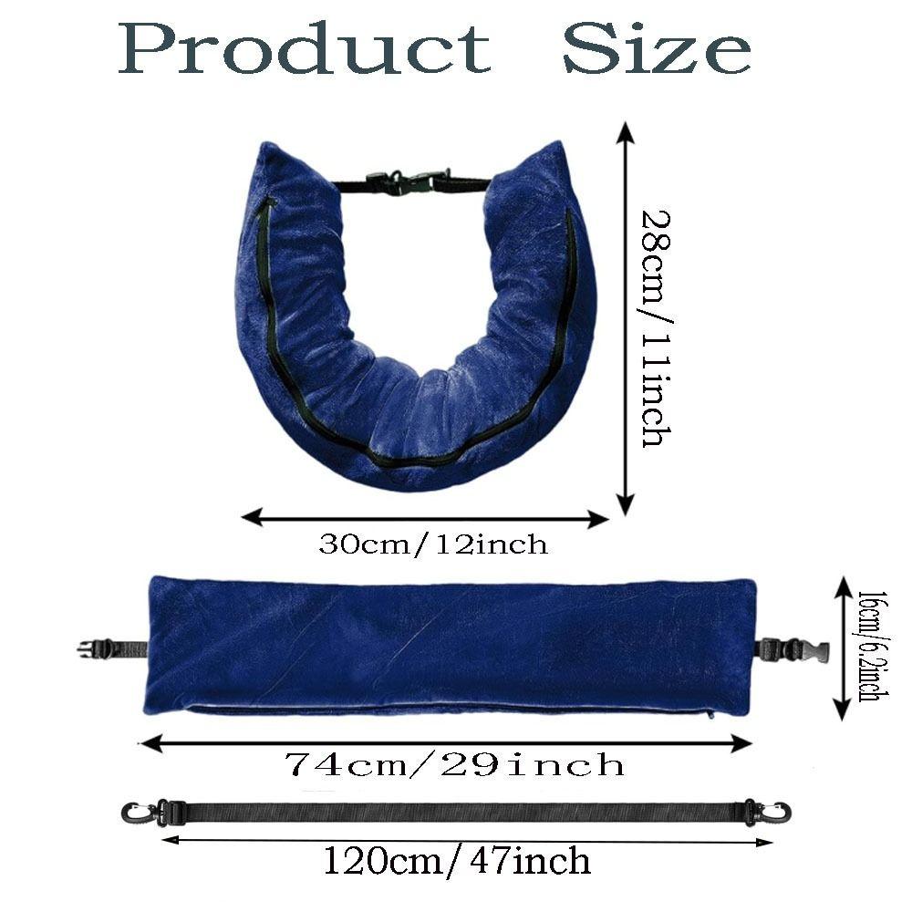 Наполняемая дорожная подушка для шеи, удобная сумка для хранения подушек для шеи, U-образная подушка для полета
