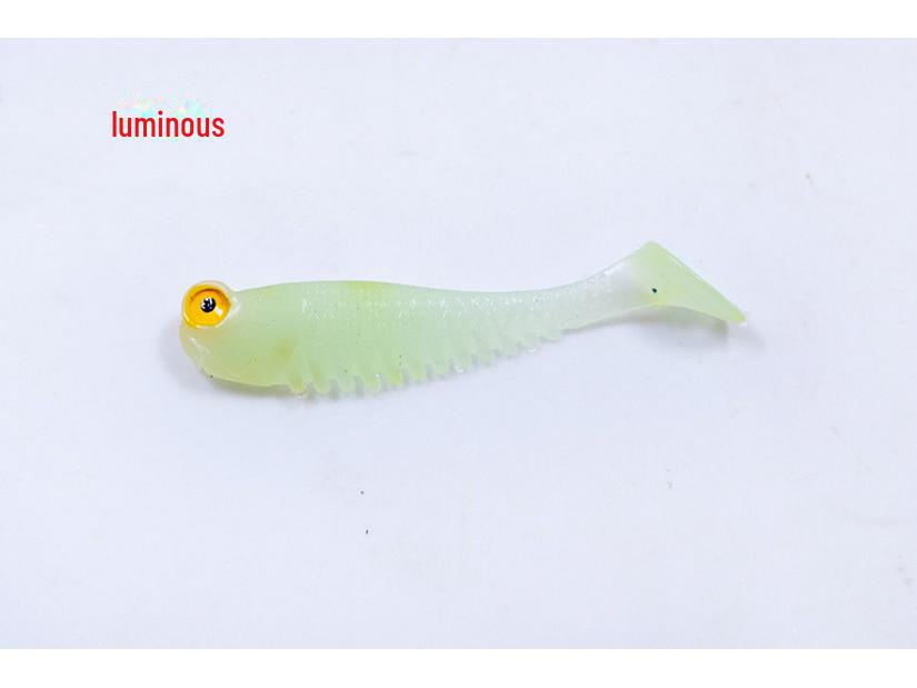 Светящаяся мини-мягкая приманка с Т-образным хвостом: Бионическая имитация рыбы рыболовные снасти