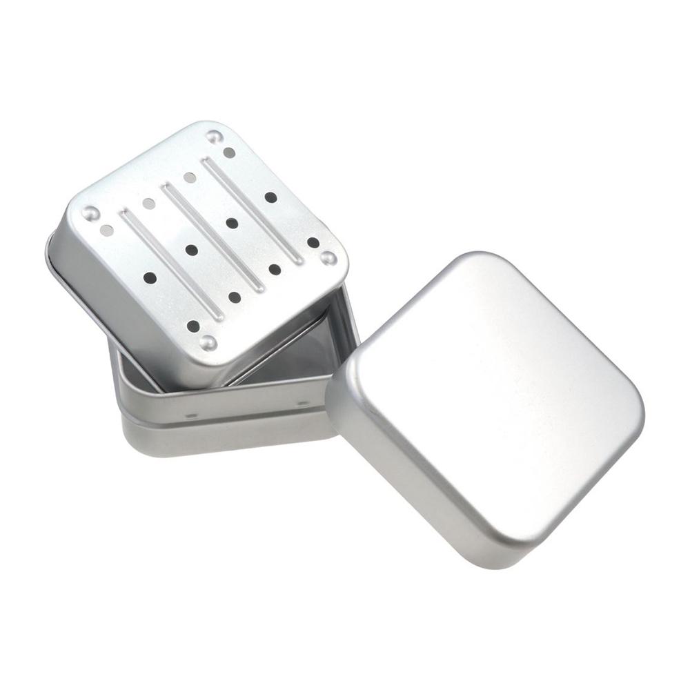 2Pcs with Lid Aluminum Soap Dish Square Soap Box Easy To Rinse Travel Soap Tray Hotel