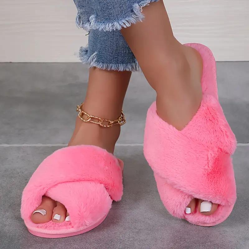 Новый модный дизайн, женские зимние домашние меховые тапочки, домашние шлепанцы из пушистого искусственного меха, модные домашние туфли на плоской подошве, женские шлепанцы