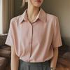 Летняя рубашка с короткими рукавами для женщин, свободный универсальный японский стиль, свободный деловой стиль, формальный топ