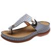Large Size Flip-flops Shoes Women's Summer Thick-soled Metal Decorative Muffin Wedge Sandals