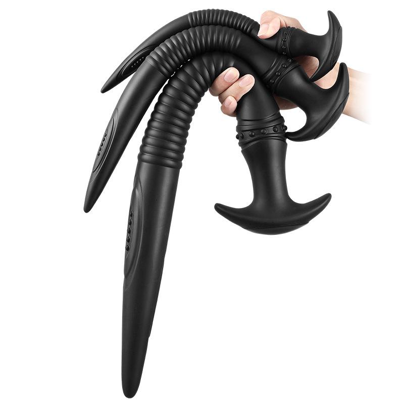 Удлиненный силиконовый анальная пробка, мягкий фаллоимитатор, секс-игрушки, фистинг-ремень на пенисе, реалистичный член, большой член, БДСМ-раб