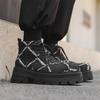 Высококачественные новые парусиновые дышащие ботильоны в уличном стиле для мужской моды, для подростков, повседневная одежда, обувь, увеличивающая рост