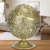 Retro Ashtray WLid Globe Eagle Embossment Pattern Zinc Alloy Smoking Accessories