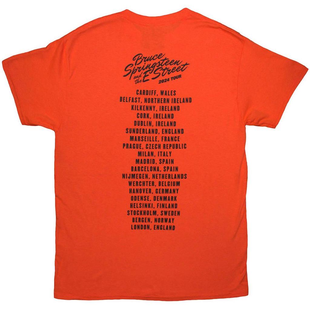 Bruce Springsteen Unisex Adult Tour Â´24 River Font Back Print T-Shirt