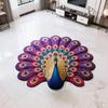 Коврик для пола «Павлин» 3D Реалистичный узор Коврик для ванной Быстросохнущий коврик для пола с противоскользящей основой для кухни, спальни, прихожей