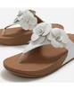 Женские сандалии Fitflop Lulu Flower на ремешке вокруг пальца, кожаные, цвет Urban White (Ft63K2T291)