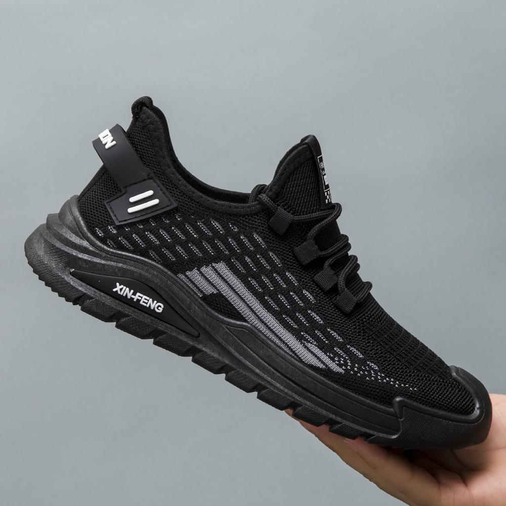 Модная мужская обувь 2024 года, весна и осень, новые мужские сетчатые легкие дышащие спортивные туфли, дышащая повседневная обувь