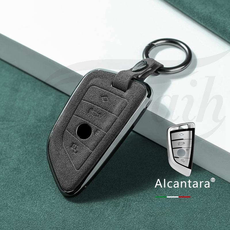 Автомобильный замшевый чехол для ключа сумка-кошелек для BMW G20 G30 X1 X3 X4 X5 G05 X6 F20 G21 f40 f80 35i 3 5 7 Fob Control Smart Key Shell