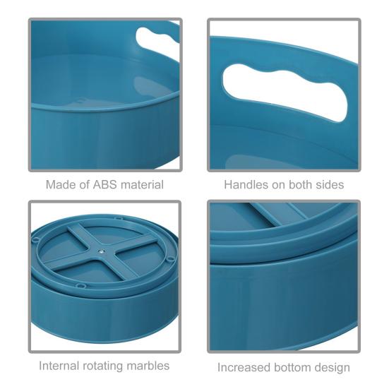 Отличная кухонная тарелка для хранения большой емкости из полипропилена, стабильный многоразовый вращающийся лоток для хранения