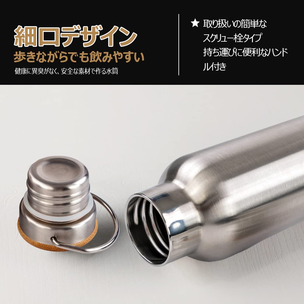 Бутылка для воды 500 мл Бутылка из нержавеющей стали с крышкой Кружка Бутылка НЕТ Двойная изоляция Структура Изоляция Ручка В комплекте Прямое питье Взрослые Дети