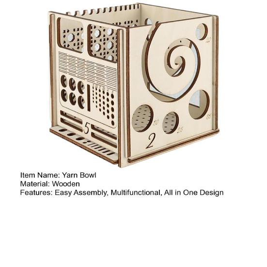 Многофункциональная пряжедержательница Все в одном Деревянный ящик для хранения пряжи Держатель спиц для вязания Диспенсер для пряжи для любителей вязания крючком и спицами