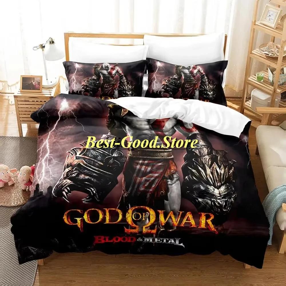 Комплект постельного белья God of War, односпальный, полный комплект постельного белья размера «queen-size», комплект пододеяльников для спальни для взрослых, комплект постельного белья с 3D принтом в стиле аниме