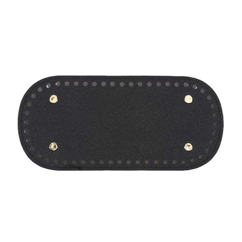 3PCS Oval Tote Bag Bottom Pads for Crochet DIY Handmade Leather Handbag Purse Base with Holes
