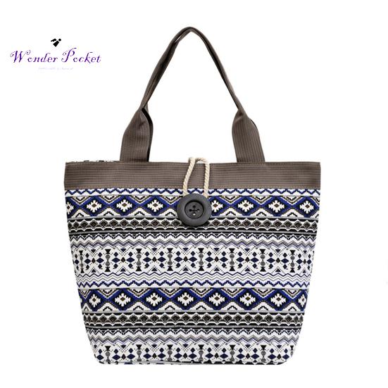 Холщовая сумка в этническом стиле для женщин, стильная сумка на плечо с узором, ретро повседневная сумка-тоут, сращивание