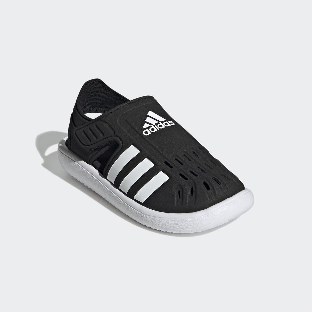 Adidas LWS08 Junior Summer Water Sandals for Boys and Sizes Size Closed-Toe Girls, 17-22cm, Black/White, 22.0cm