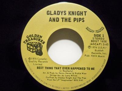 7-дюймовая пластинка GLADYS KNIGHT & THE PIPS - Best Thing That Ever Happened To Me BDGT165X Buddah Records 1975 Канада Соул/Фанк Б/у