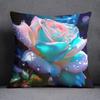 Персонализированная наволочка с розой Декоративная наволочка для автомобиля Украшения для офиса Гостиная Диван Домашняя наволочка