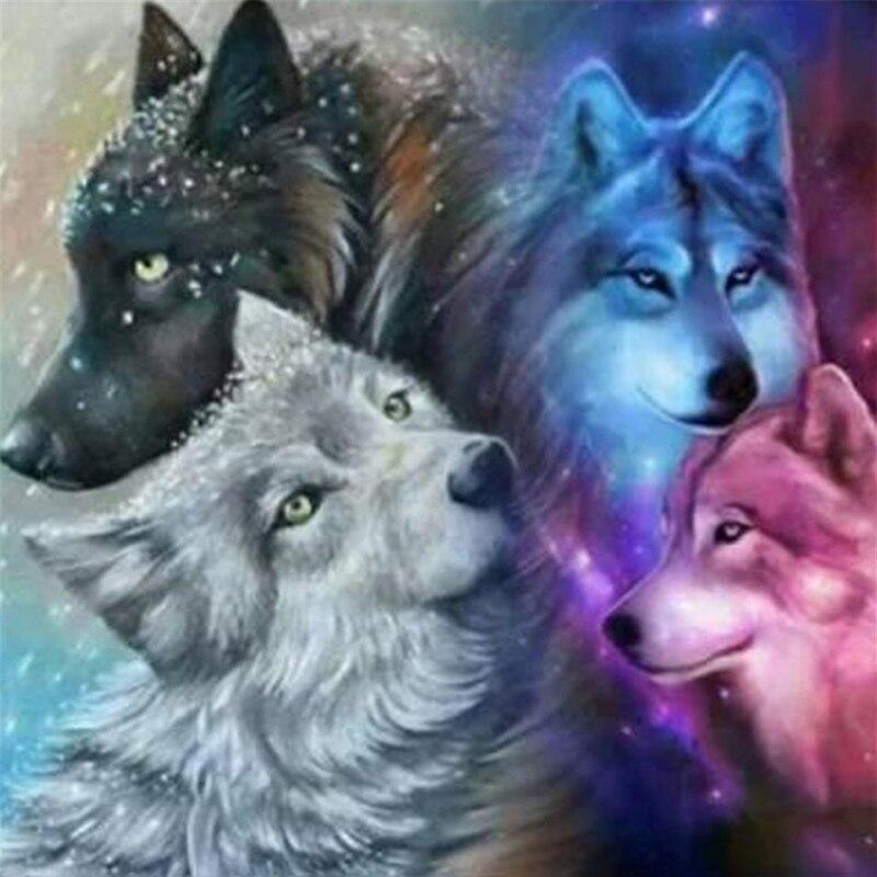 Новый 5D DIY алмазная живопись волк Алмазная вышивка животные пейзажи вышивка крестиком полная круглая дрель домашний декор ручной подарок