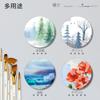 ARTIFY Набор кистей для рисования из 18 штук, жемчужно-белый (Кисти для масляной живописи, Кисти для акварели, Акриловые краски, Гуашь) с футляром, мастихином и губкой