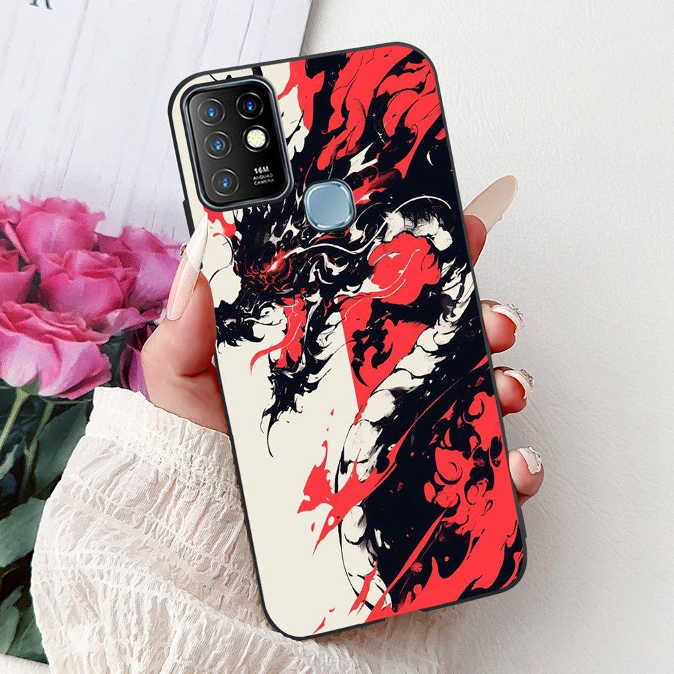 Для Infinix Hot 10 Чехол Силиконовый Милый Кот Модные Цветы Роскошная Расписная Задняя Крышка Для Чехла Телефона Inifnix Hot 10 X682B X682C